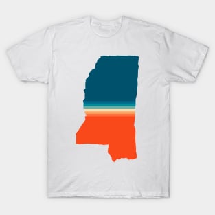 Mississippi State Retro Map T-Shirt